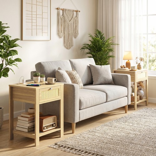 Homcom end table - table, of