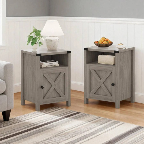 Farmhouse nightstand set 2 - farmhouse,